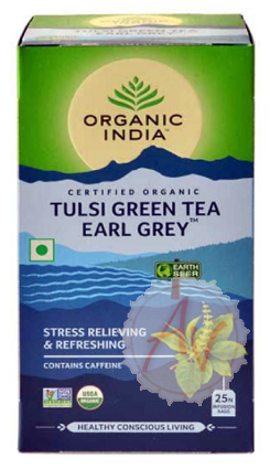 Tulsi Green Tea Earl Grey, 25 Tea Bags Tulsi Green Tea Earl Grey, 25 Tea Bags